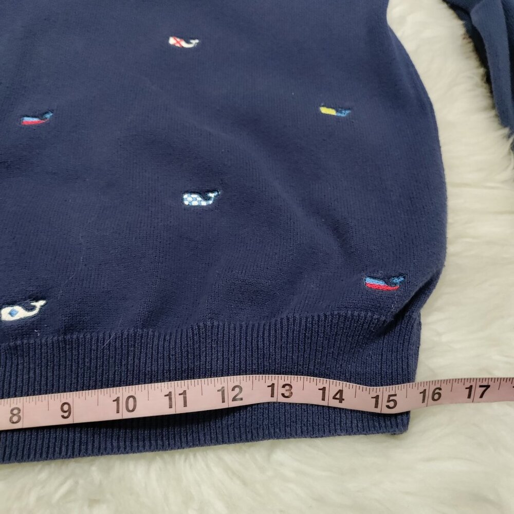 Vineyard Vines Navy Blue Whale Embroidered Preppy Hipster Sweater Men's Medium - Picture 13 of 13
